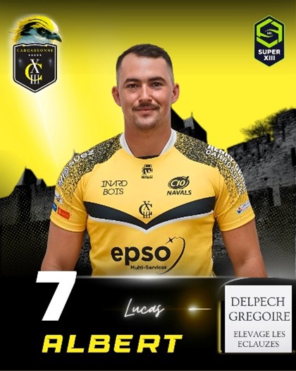 Portrait de Lucas Albert, Demi de mêlée de Carcassonne XIII